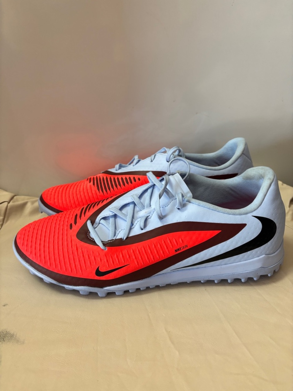 Nike Turf Soccer Shoes - Neon Orange, White & Black size 10.5